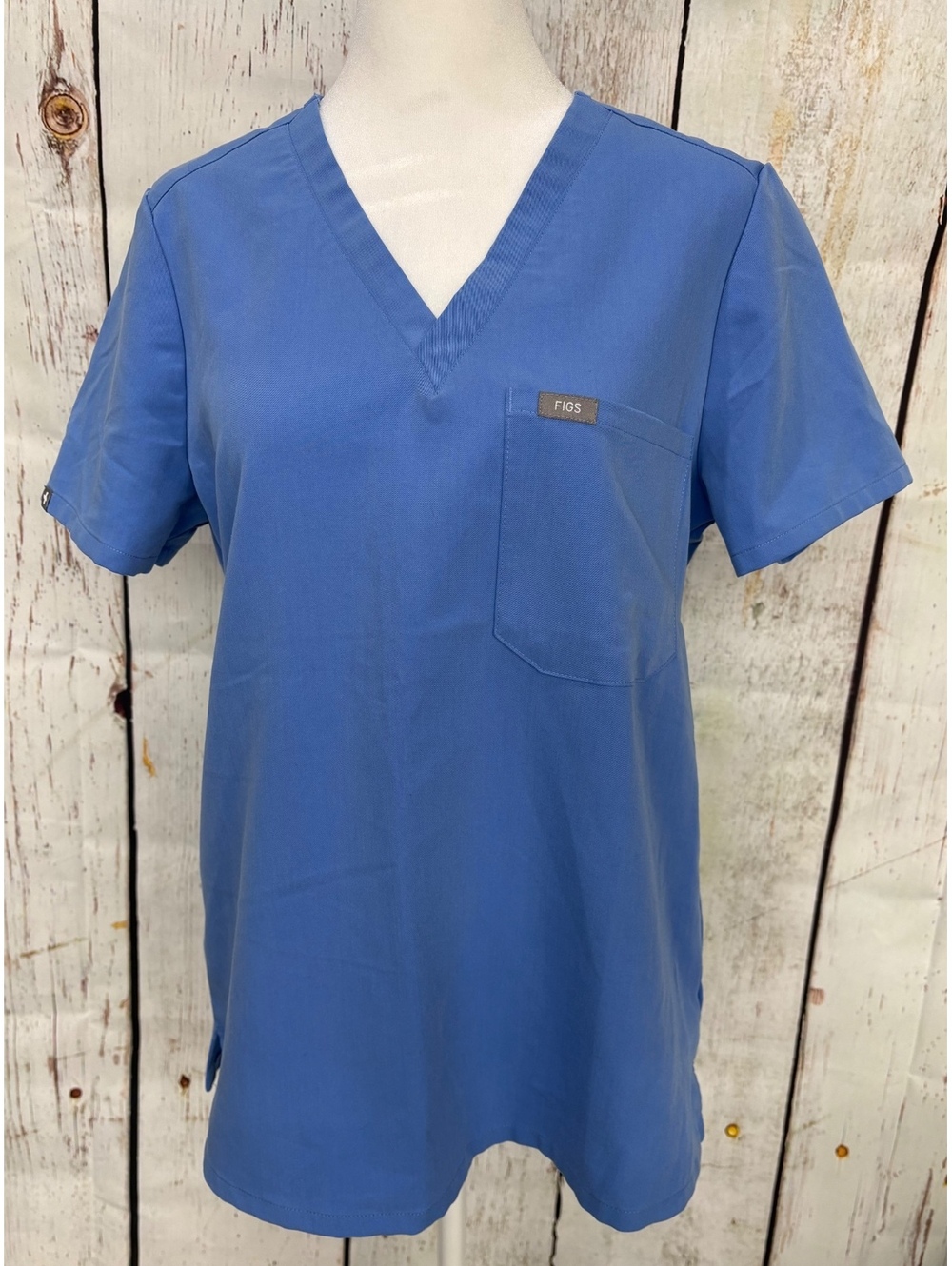 FIGS Catarina Women’s One Pocket Scrub Top Ceil Blue Size Small Style FW1000